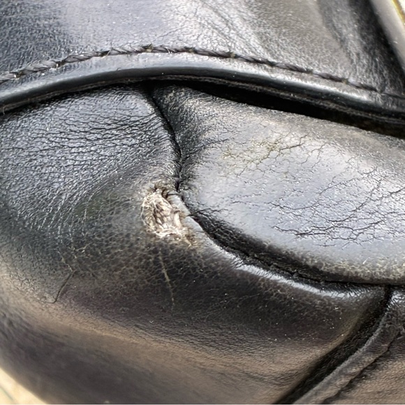 Banana Republic Black Leather Satchel Handbag - Picture 9 of 12